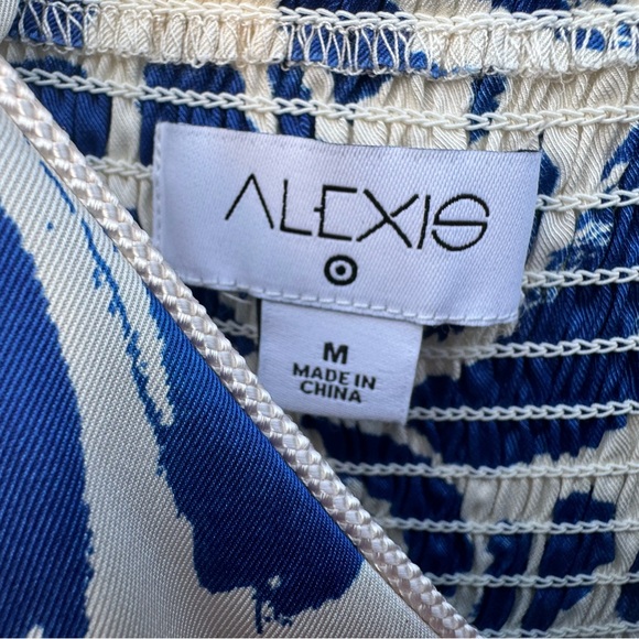 ALEXIS x Target BOTANICAL WHITE BLUE FLORAL SLEEVELESS MIDI SUMMER DRESS M - Picture 8 of 8